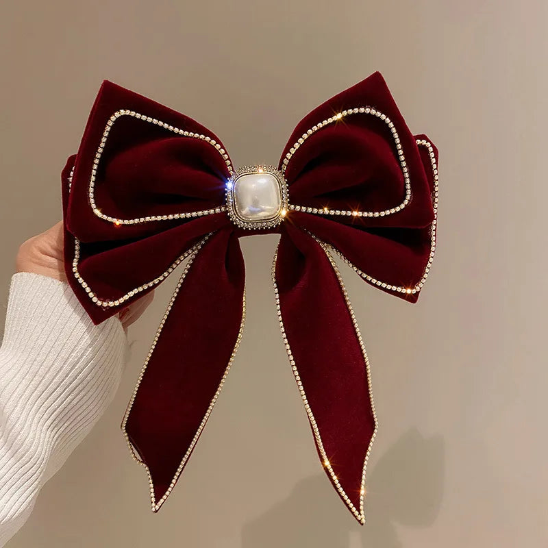 Velvet Pearl Bow