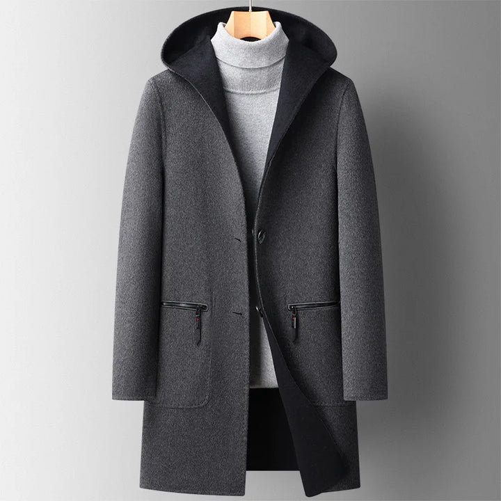 Wool Hooded Overcoat