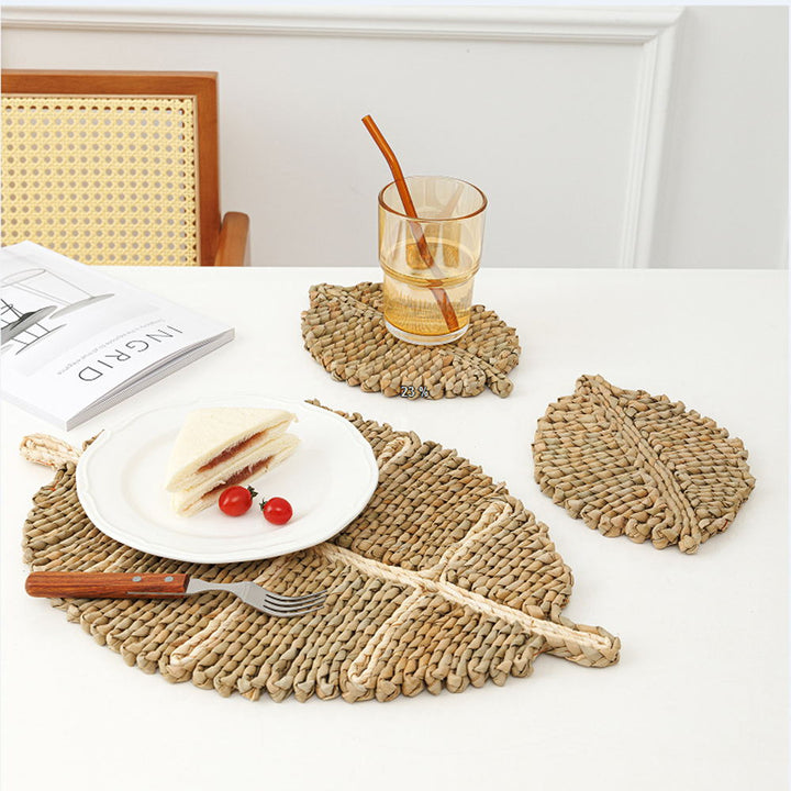 Rustic Leaf Woven Placemats