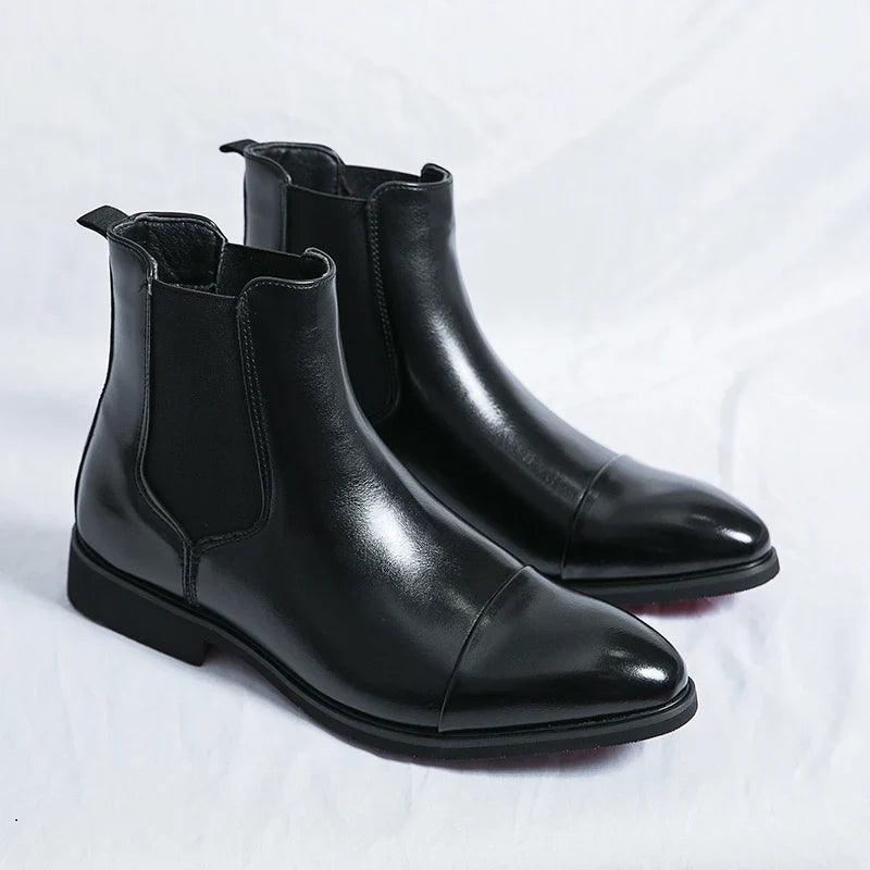 Emiliano Carracci Genuine Leather Chelsea Boots