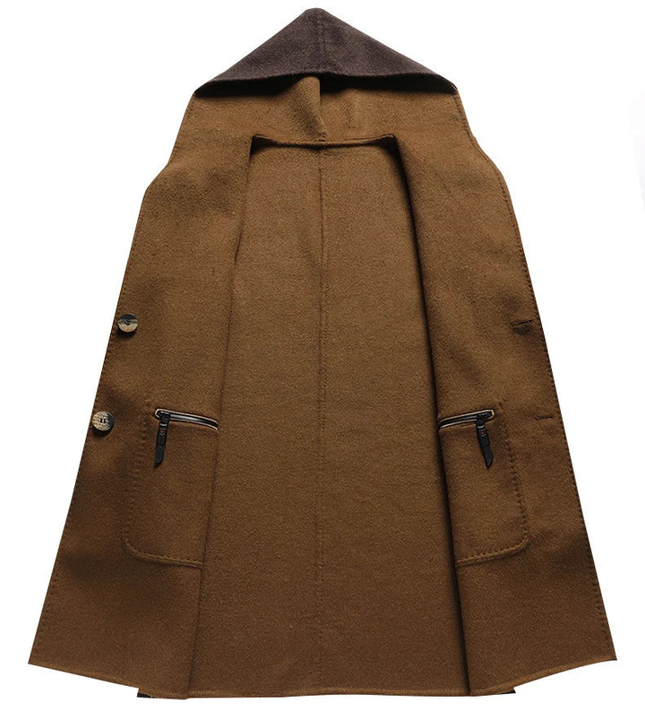 Wool Hooded Overcoat