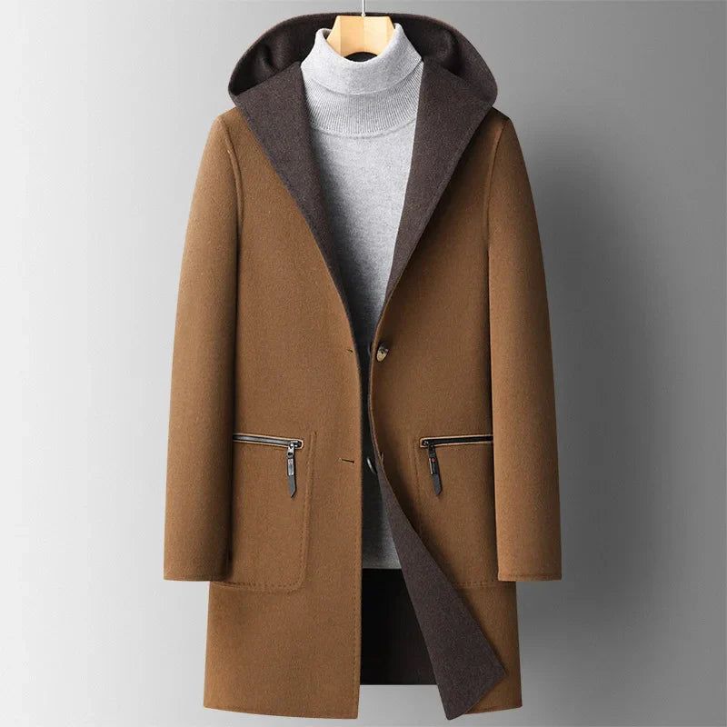 Wool Hooded Overcoat