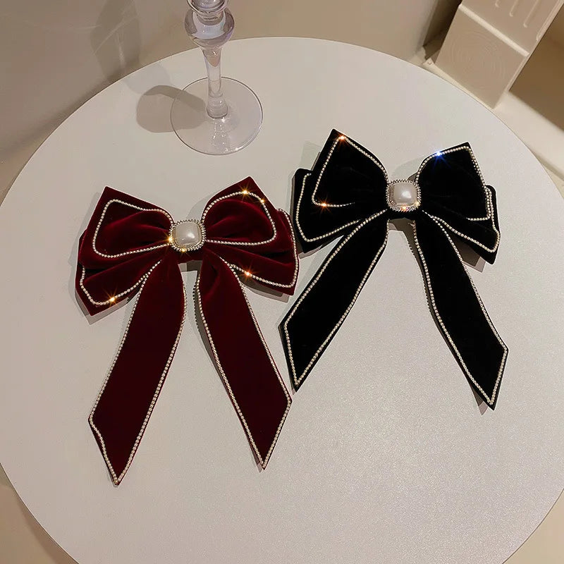 Velvet Pearl Bow