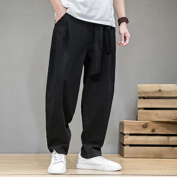 Arashi Wide-Leg Linen Essential Pants