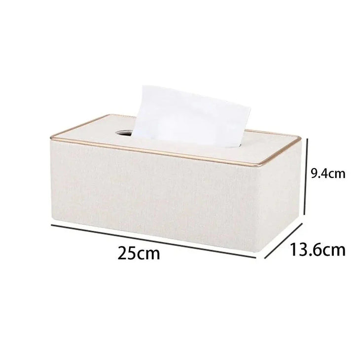 Royale Gold-Trim Leather Tissue Case