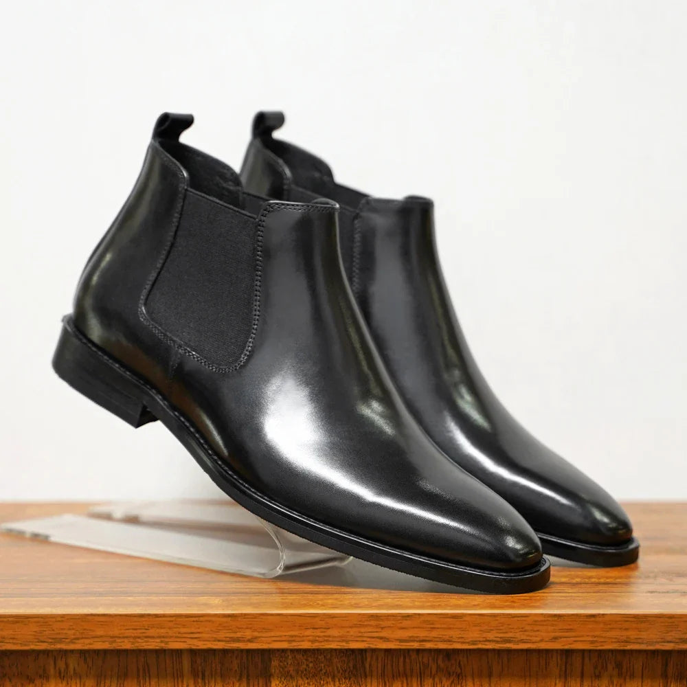 Salvatore Bassano Genuine Leather Chelsea Boots - Ferruccio Mancini Collection