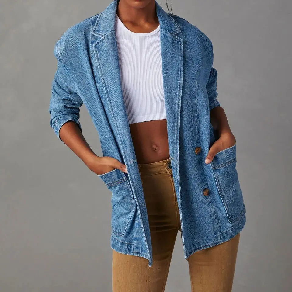 CHARLOTTE VINTAGE DENIM BLAZER