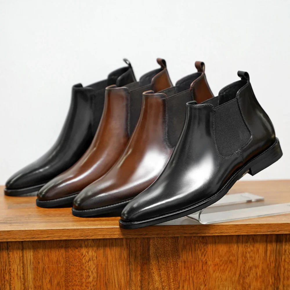 Salvatore Bassano Genuine Leather Chelsea Boots - Ferruccio Mancini Collection