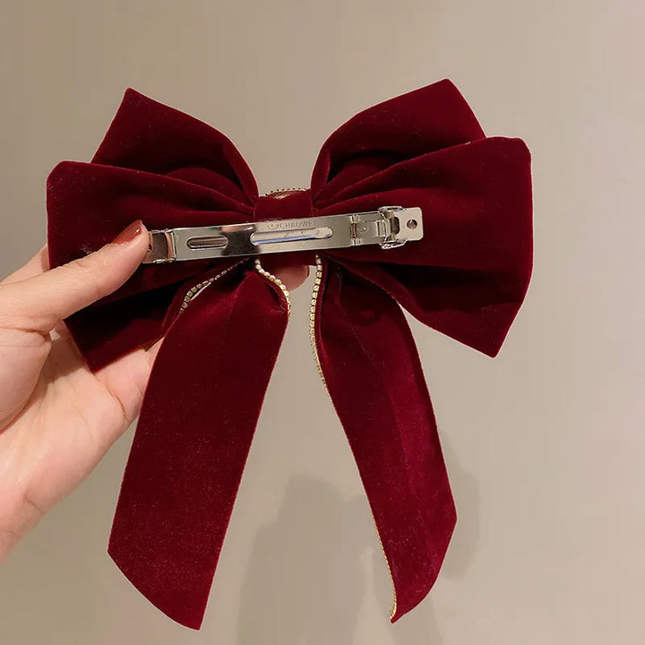 Velvet Pearl Bow