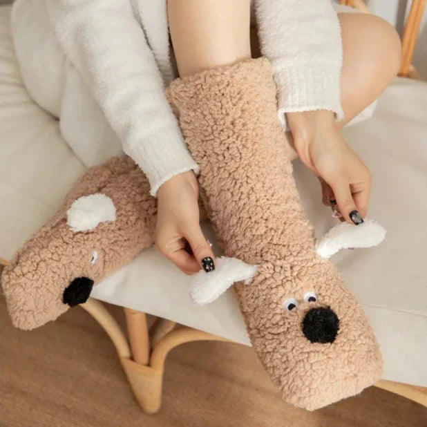 Fluffy Friends Lounge Socks