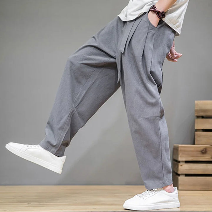 Arashi Wide-Leg Linen Essential Pants