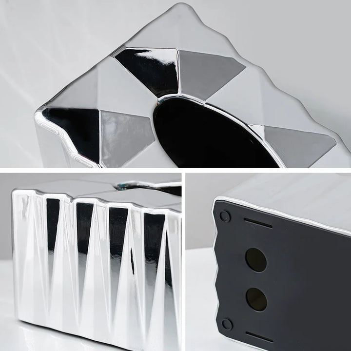 Luminara Geometric Mirror Tissue Box