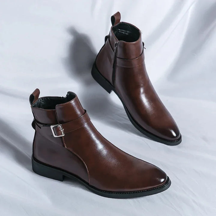 Sergio Genuine Leather Chelsea Boots