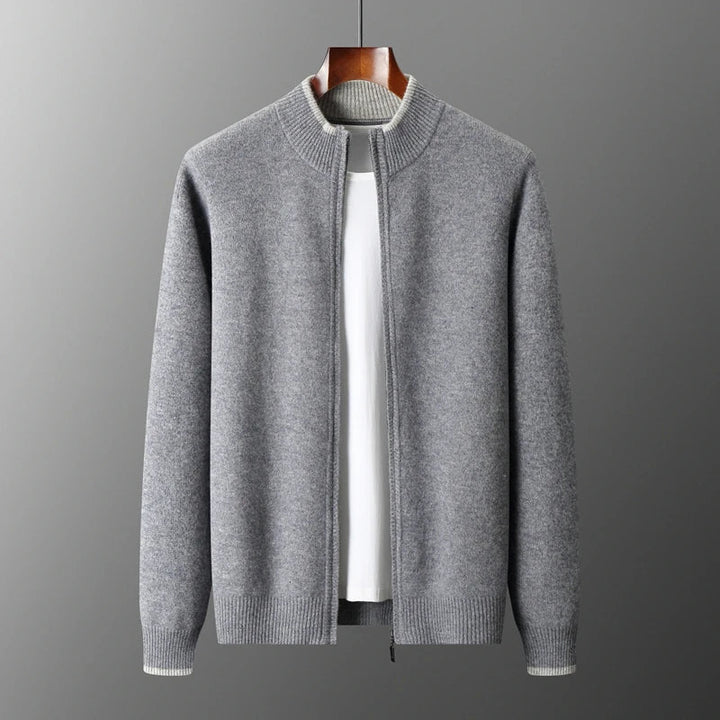 Hikari Knit Cashmere Zip-Up Jacket