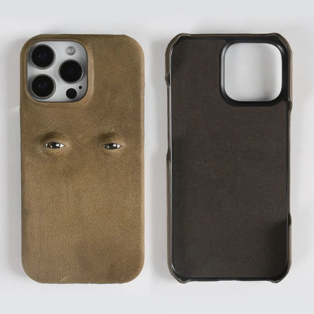 Mystic Gaze Leather iPhone Case