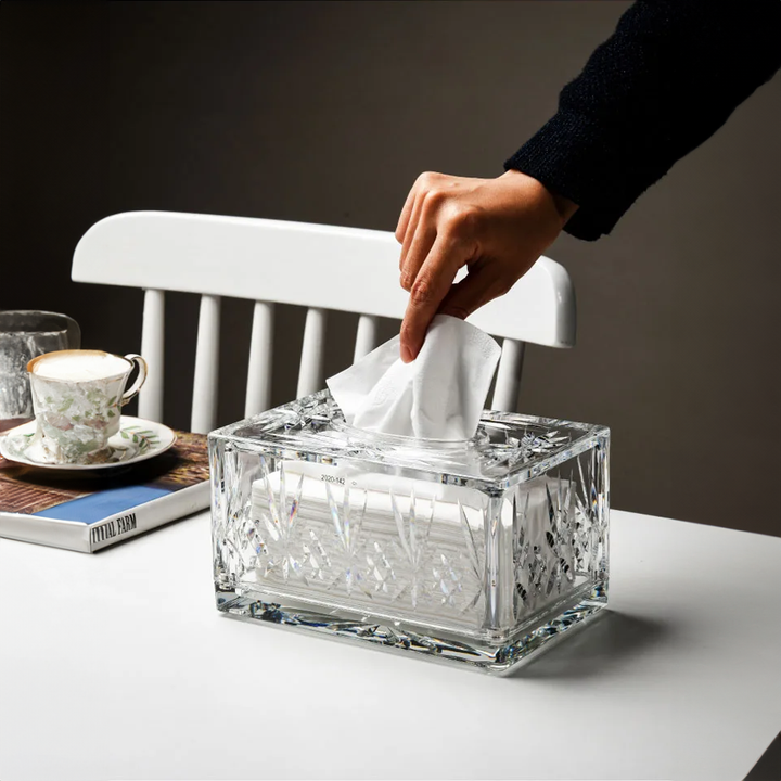 Lucente Etched Acrylic Tissue Box