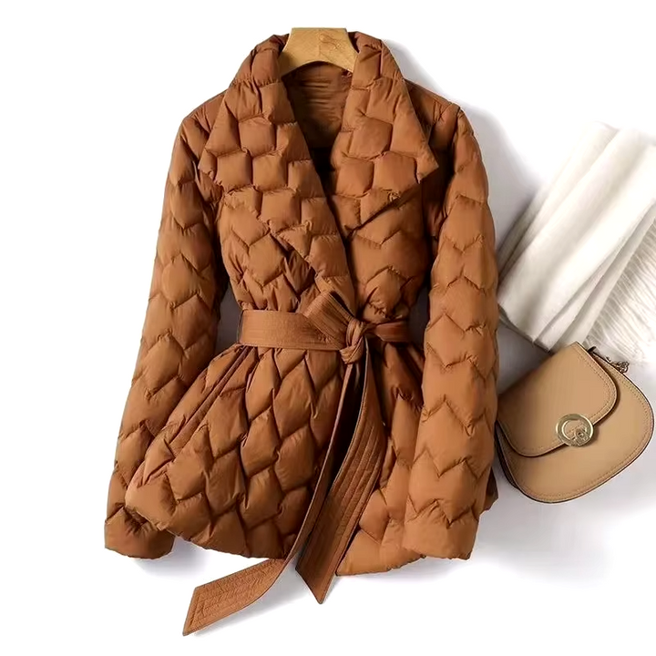 Burnt Ochre Quilted Coat