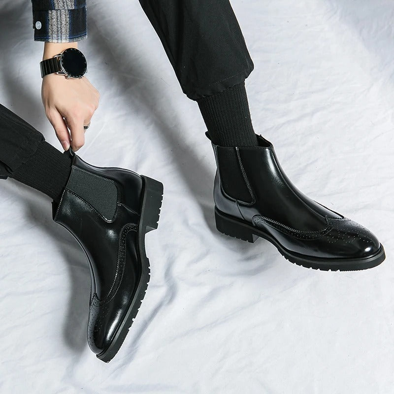 Dario Genuine Leather Chelsea Boots