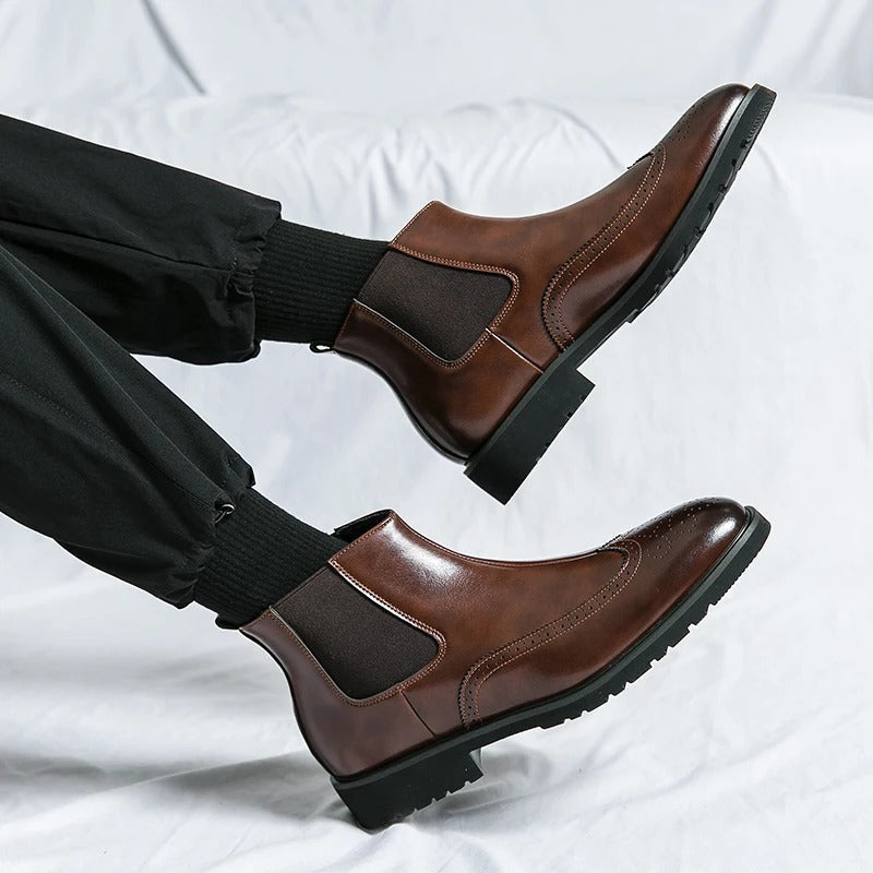 Dario Genuine Leather Chelsea Boots