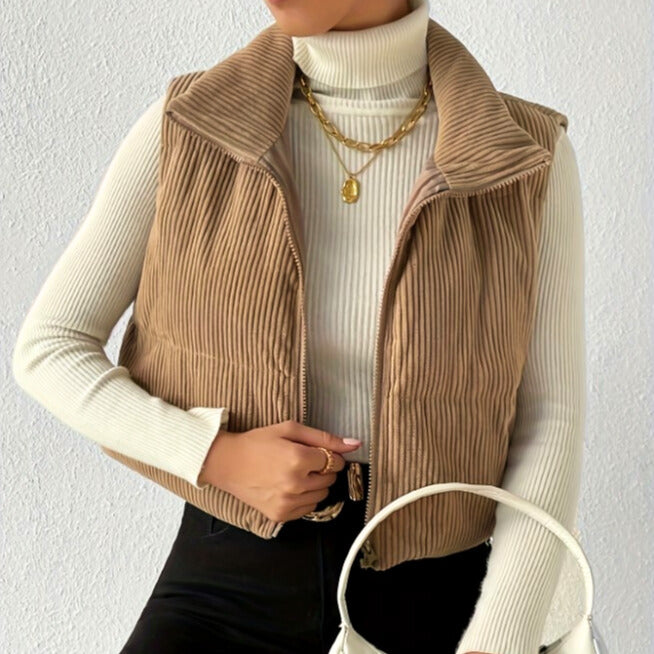 KYLA CORDUROY PUFFER VEST