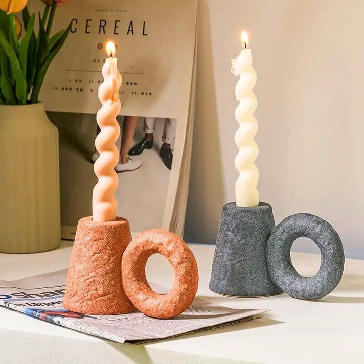 Sand Glazed Ceramic Candle Holder