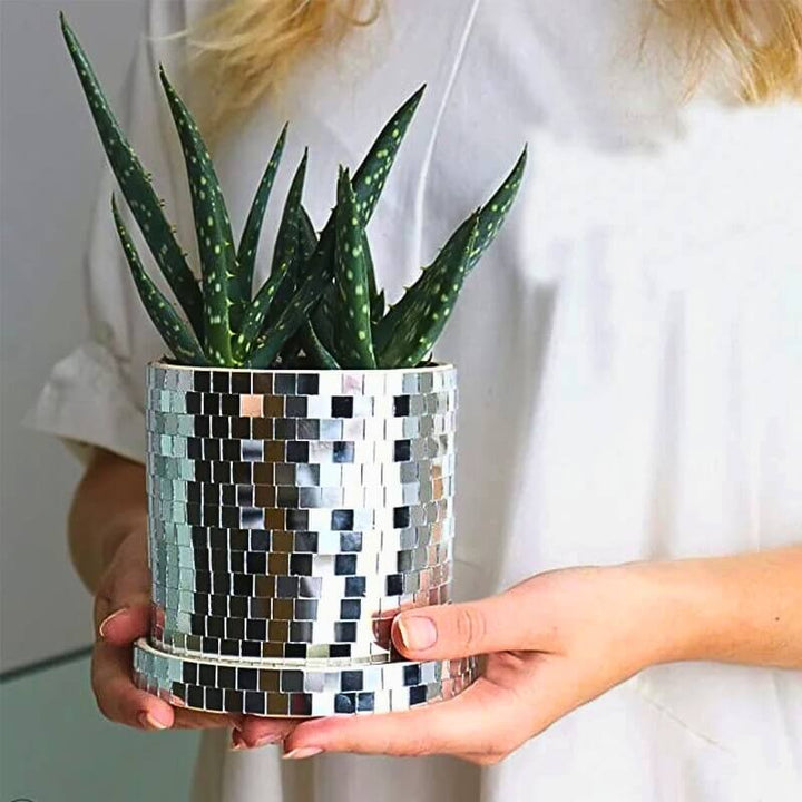 Disco Vibes Mosaic Planter