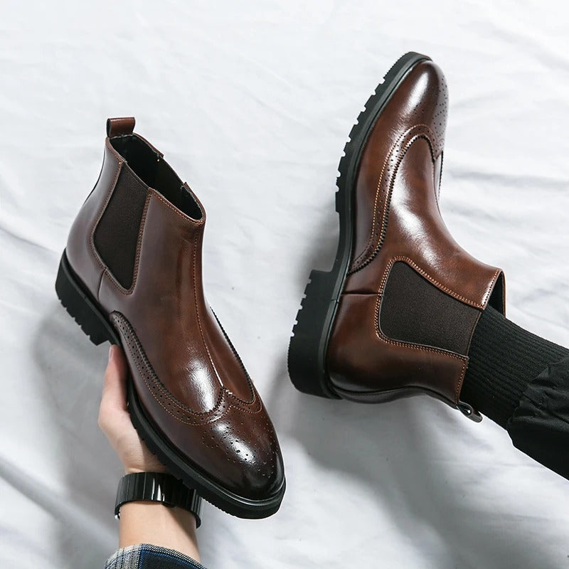 Dario Genuine Leather Chelsea Boots