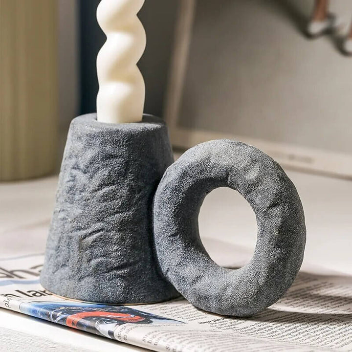 Sand Glazed Ceramic Candle Holder