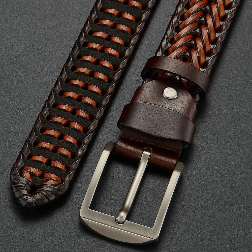 Vintage Weave Cowhide Belt